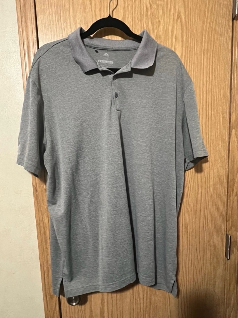 adidas Men's Light Gray Polo Shirt